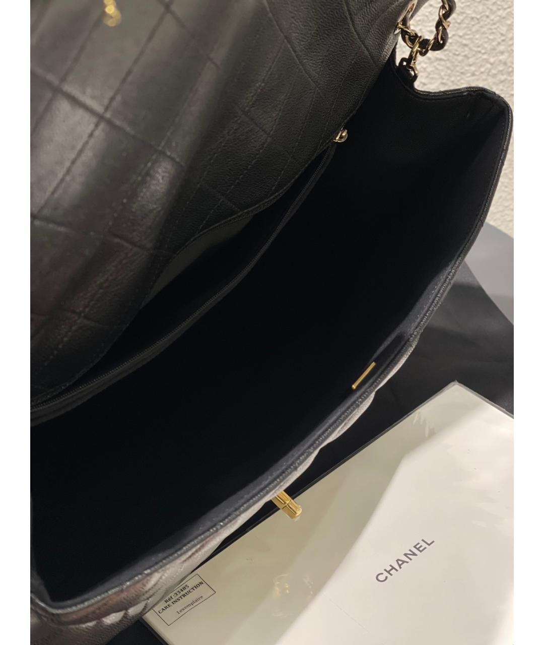 CHANEL Черная кожаная сумка через плечо, фото 9