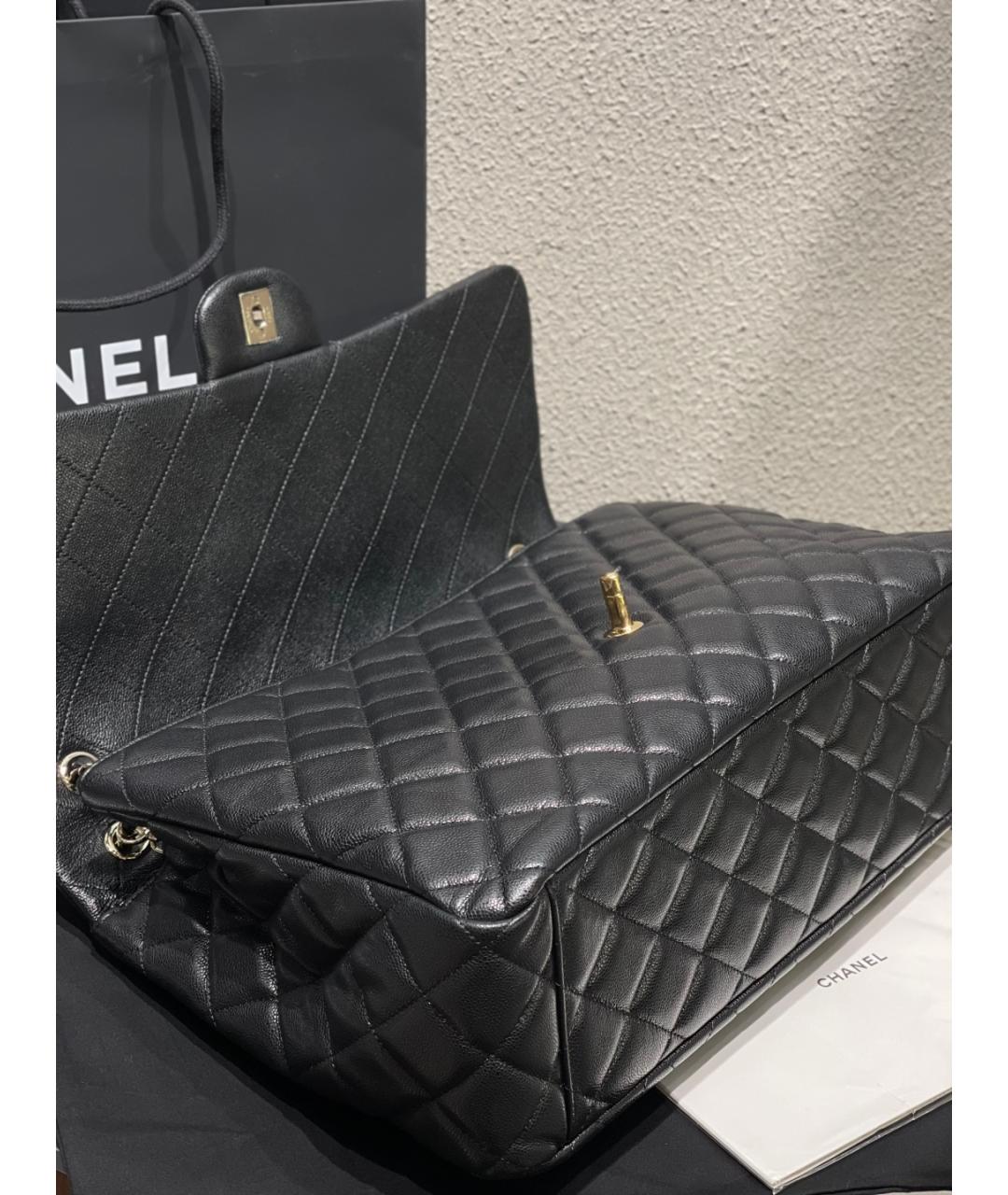 CHANEL Черная кожаная сумка через плечо, фото 8