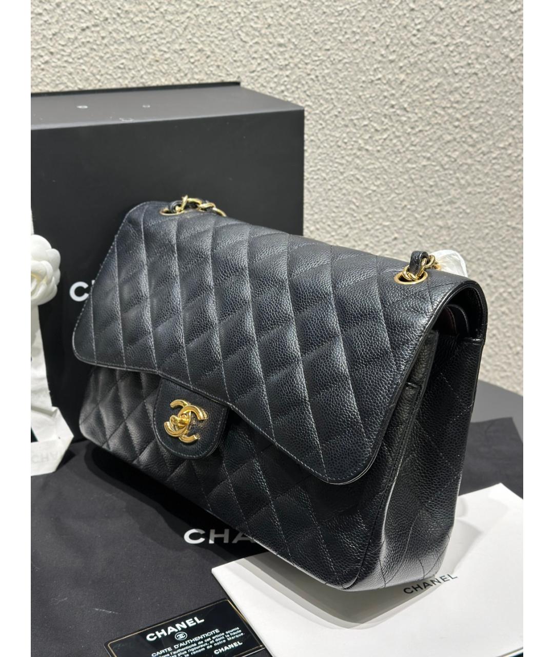 CHANEL Черная кожаная сумка через плечо, фото 3