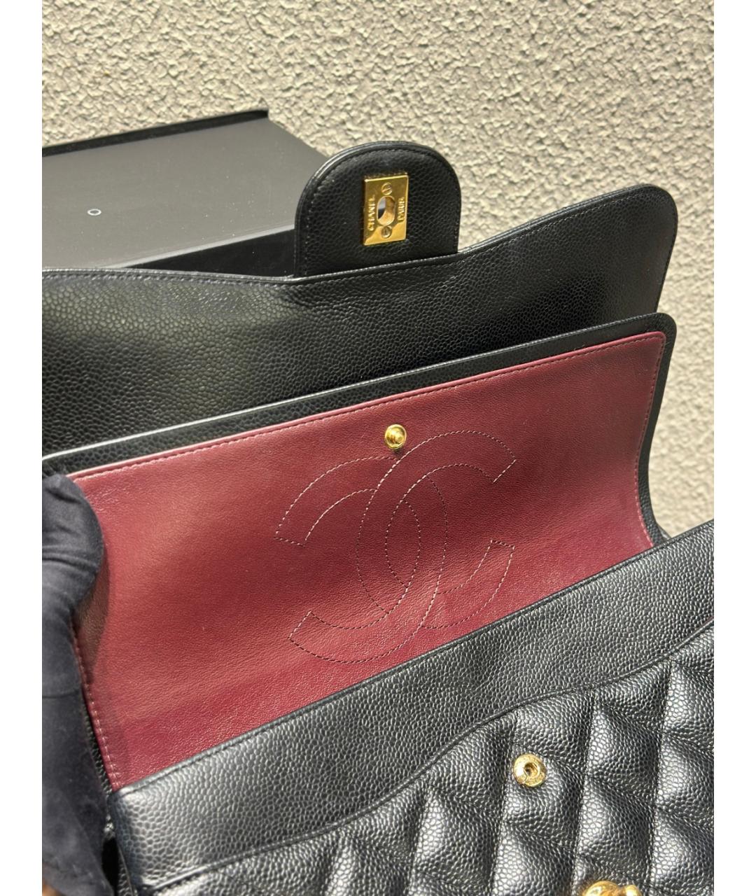 CHANEL Черная кожаная сумка через плечо, фото 8