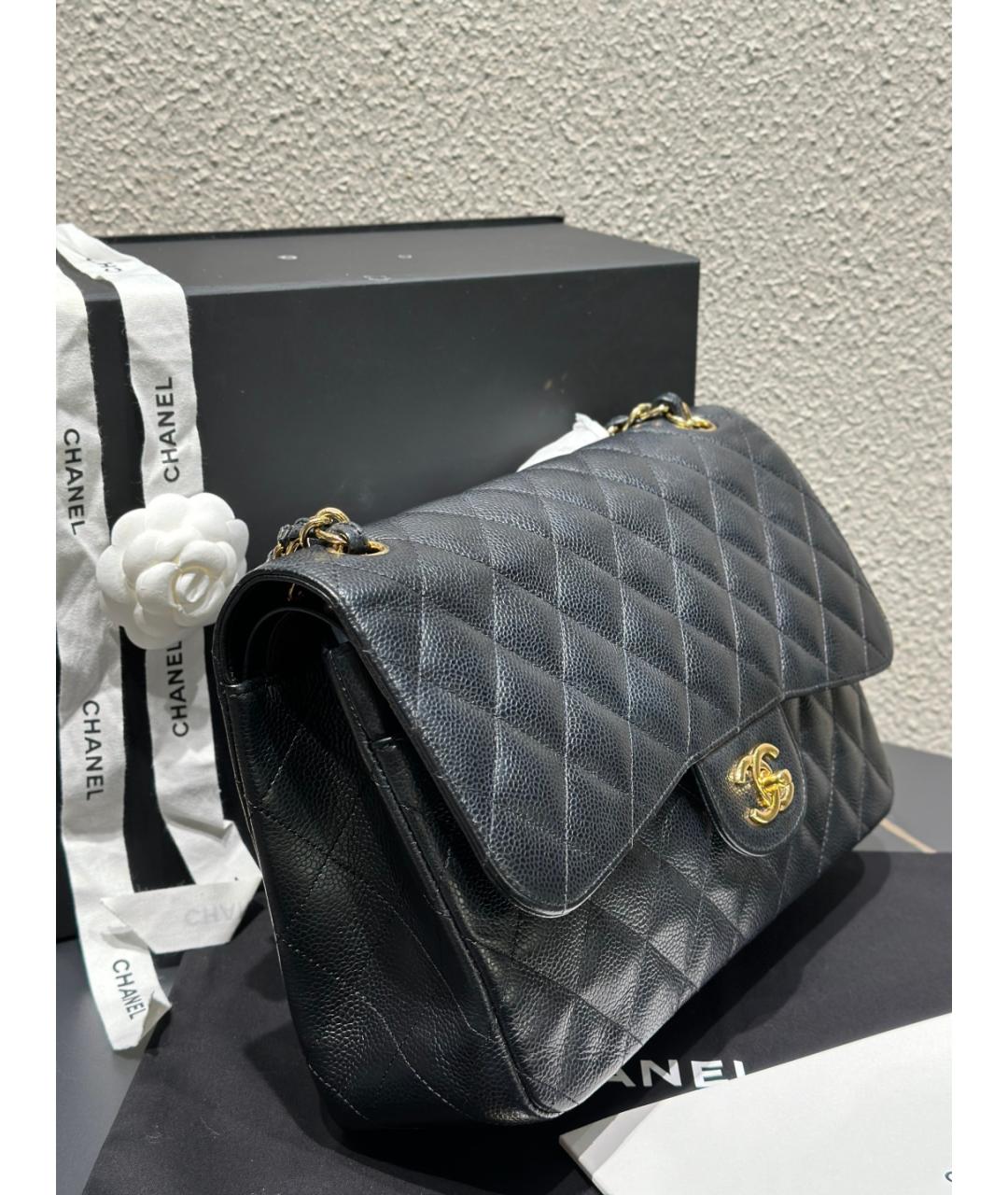 CHANEL Черная кожаная сумка через плечо, фото 2