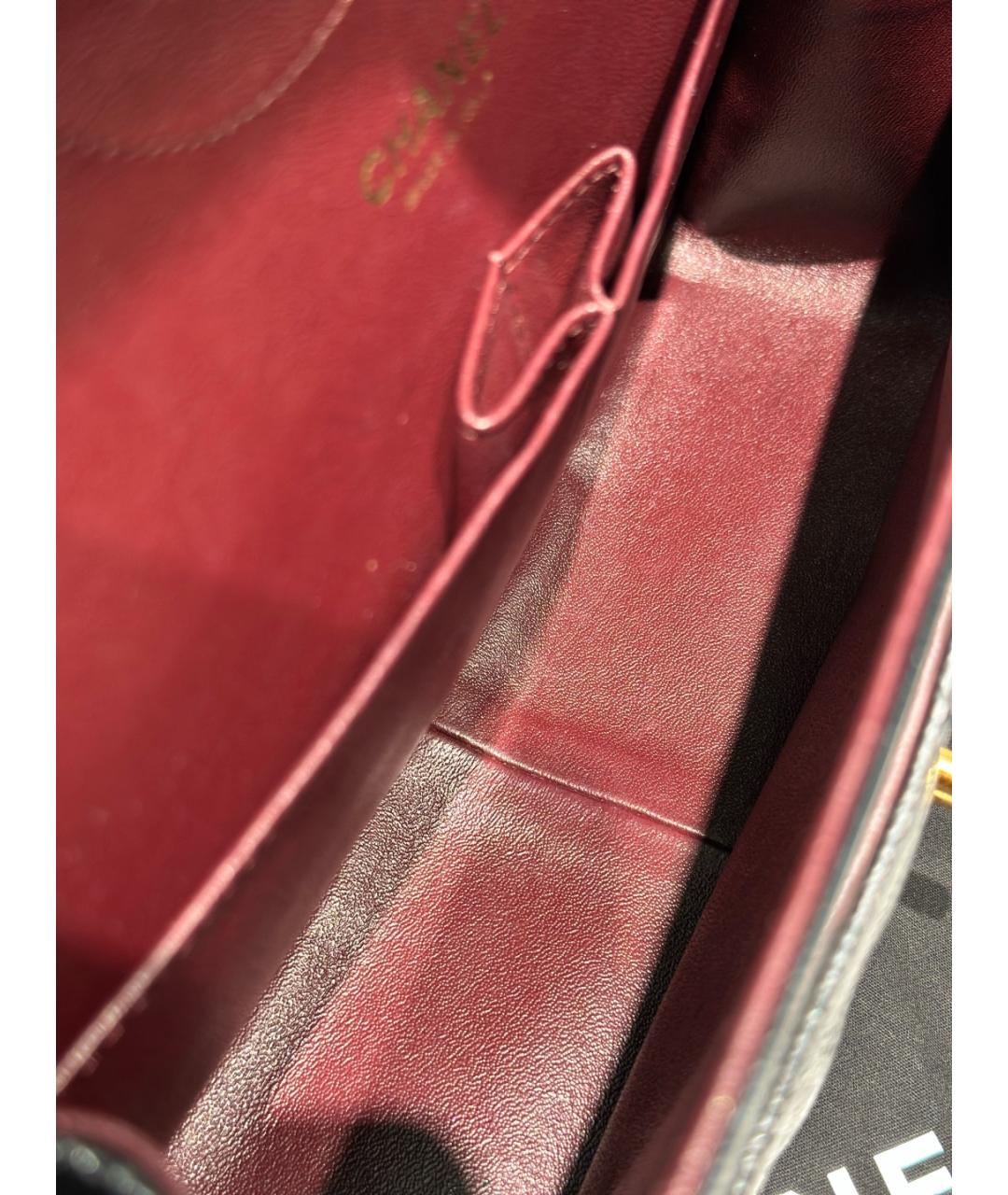 CHANEL Черная кожаная сумка через плечо, фото 9