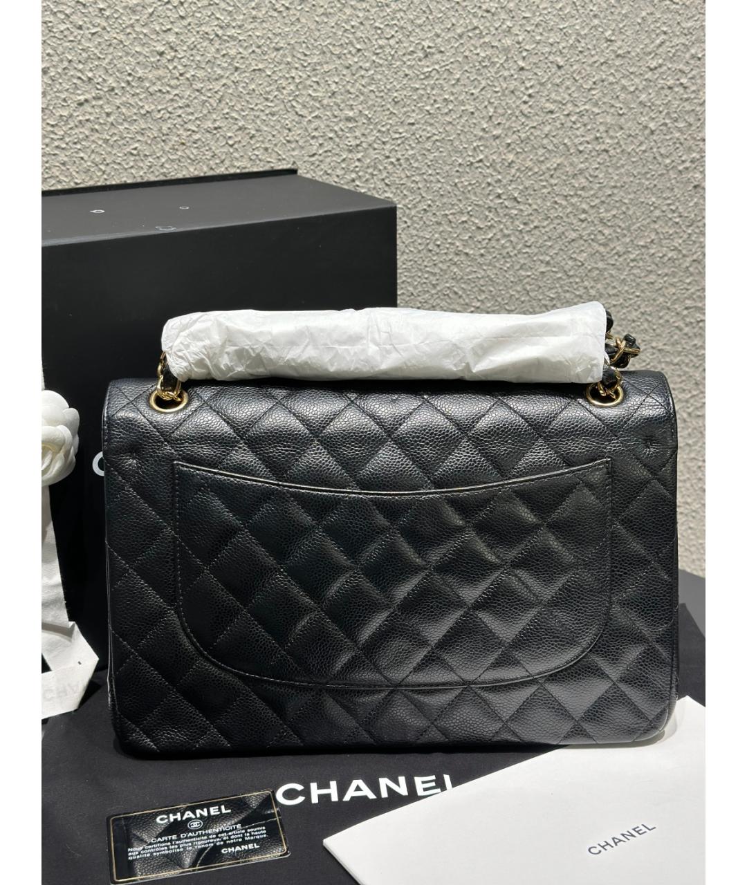 CHANEL Черная кожаная сумка через плечо, фото 6