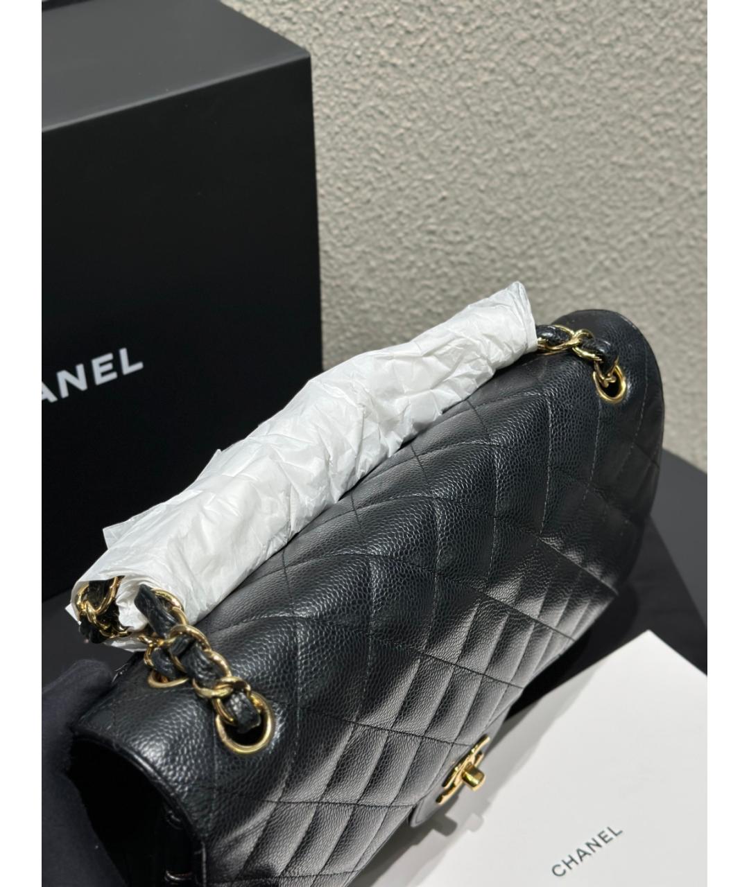 CHANEL Черная кожаная сумка через плечо, фото 4