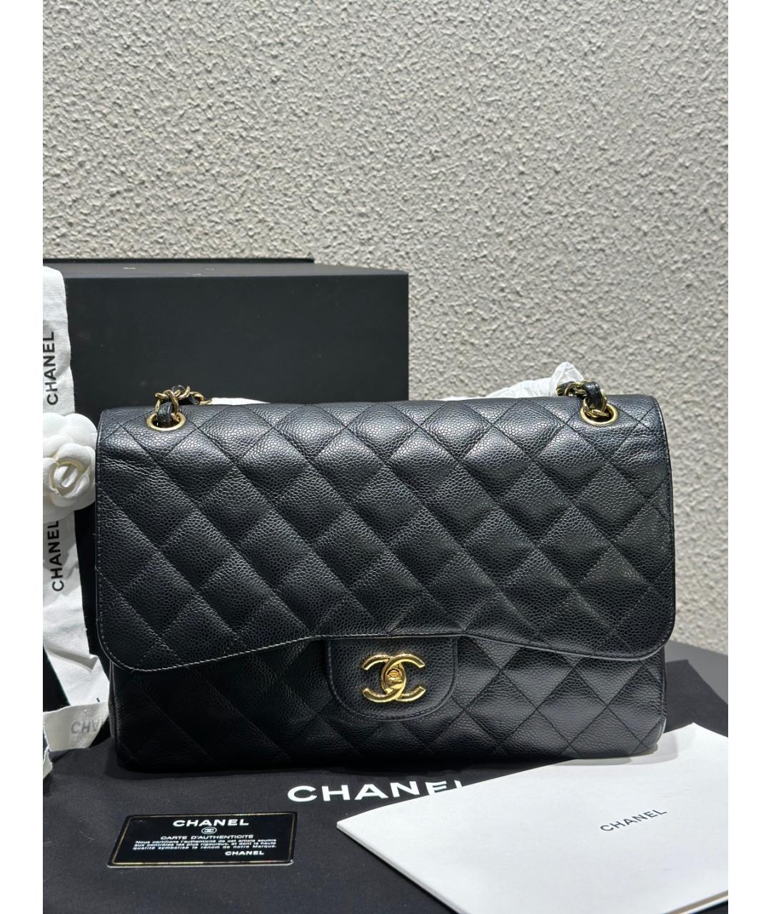 CHANEL Черная кожаная сумка через плечо, фото 10