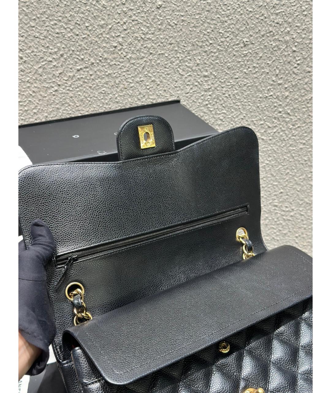 CHANEL Черная кожаная сумка через плечо, фото 7