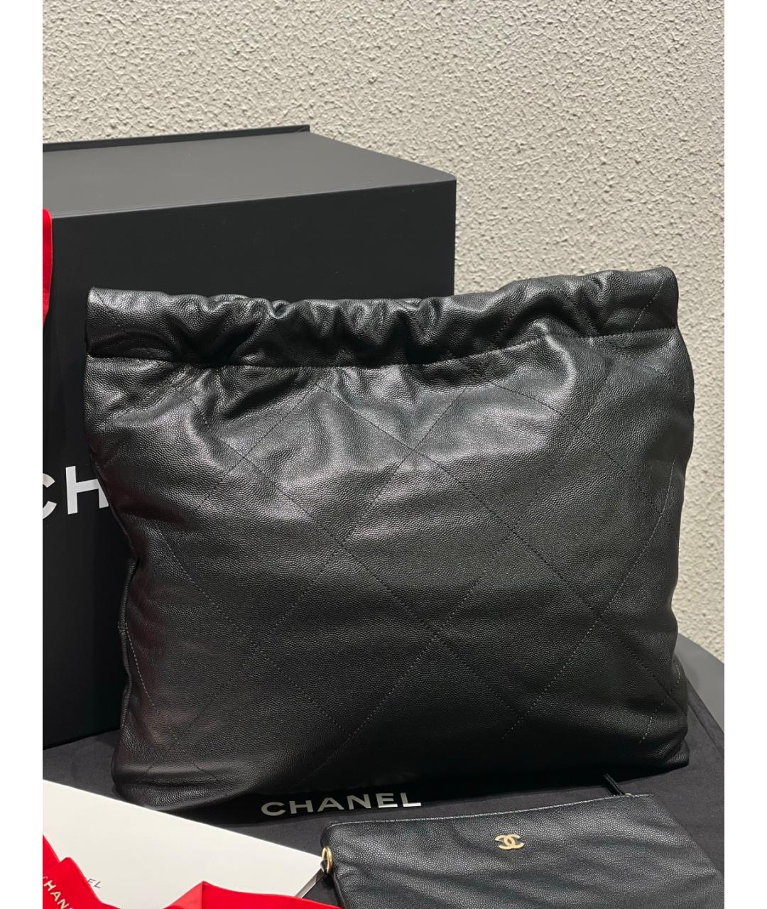 CHANEL Черная кожаная сумка через плечо, фото 5