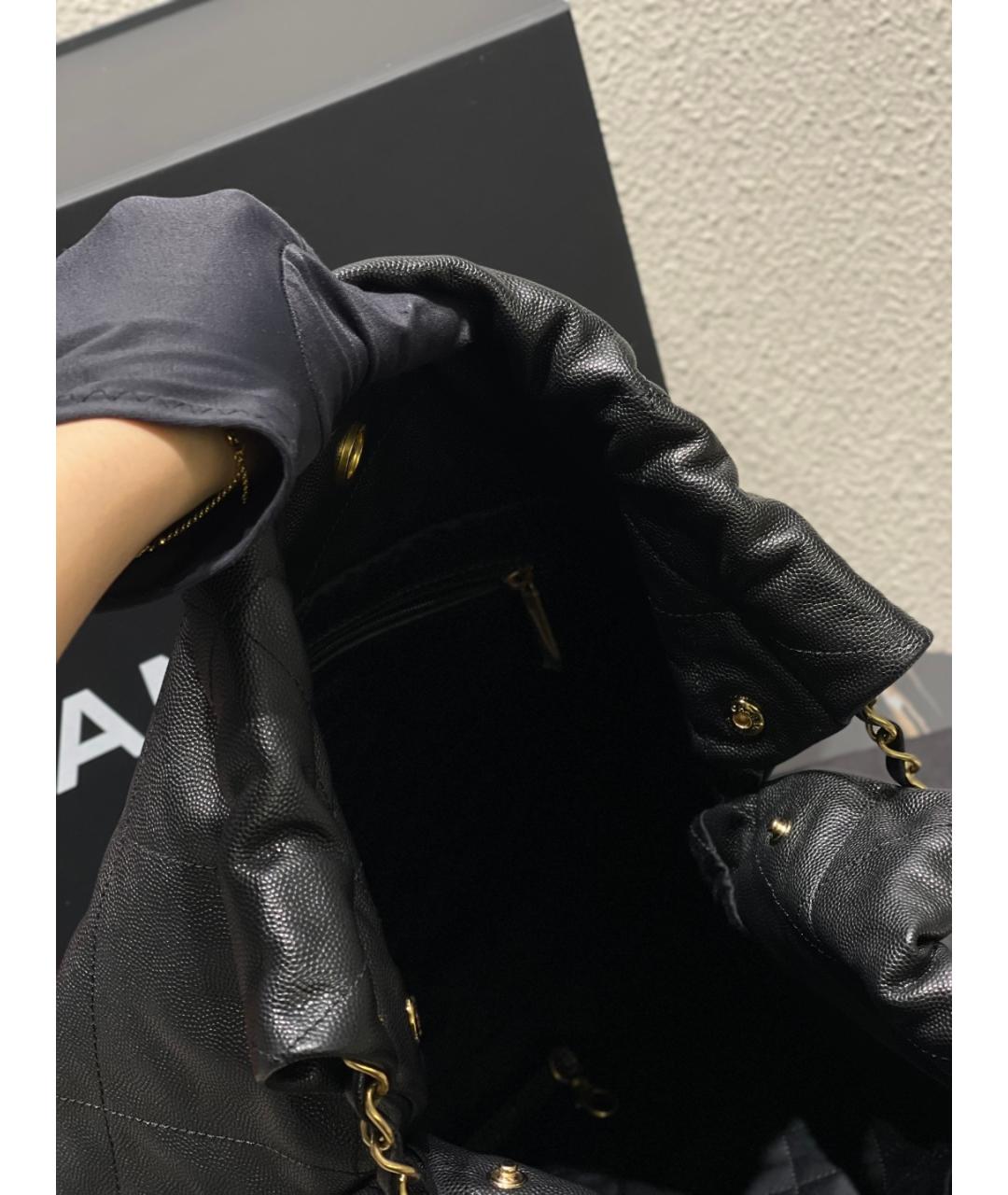 CHANEL Черная кожаная сумка через плечо, фото 7