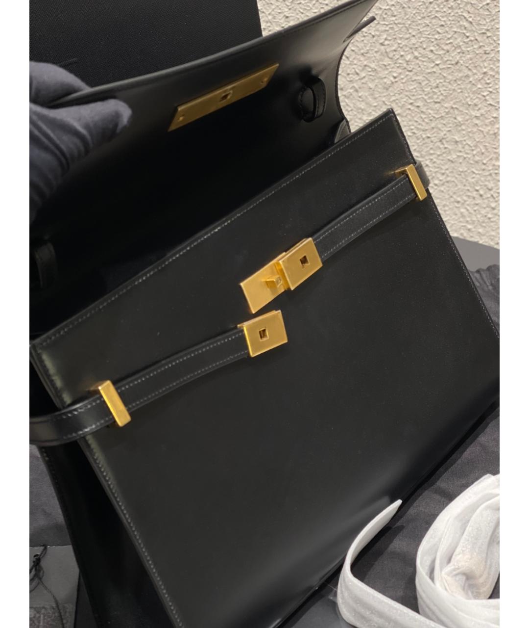 SAINT LAURENT Черная кожаная сумка через плечо, фото 7