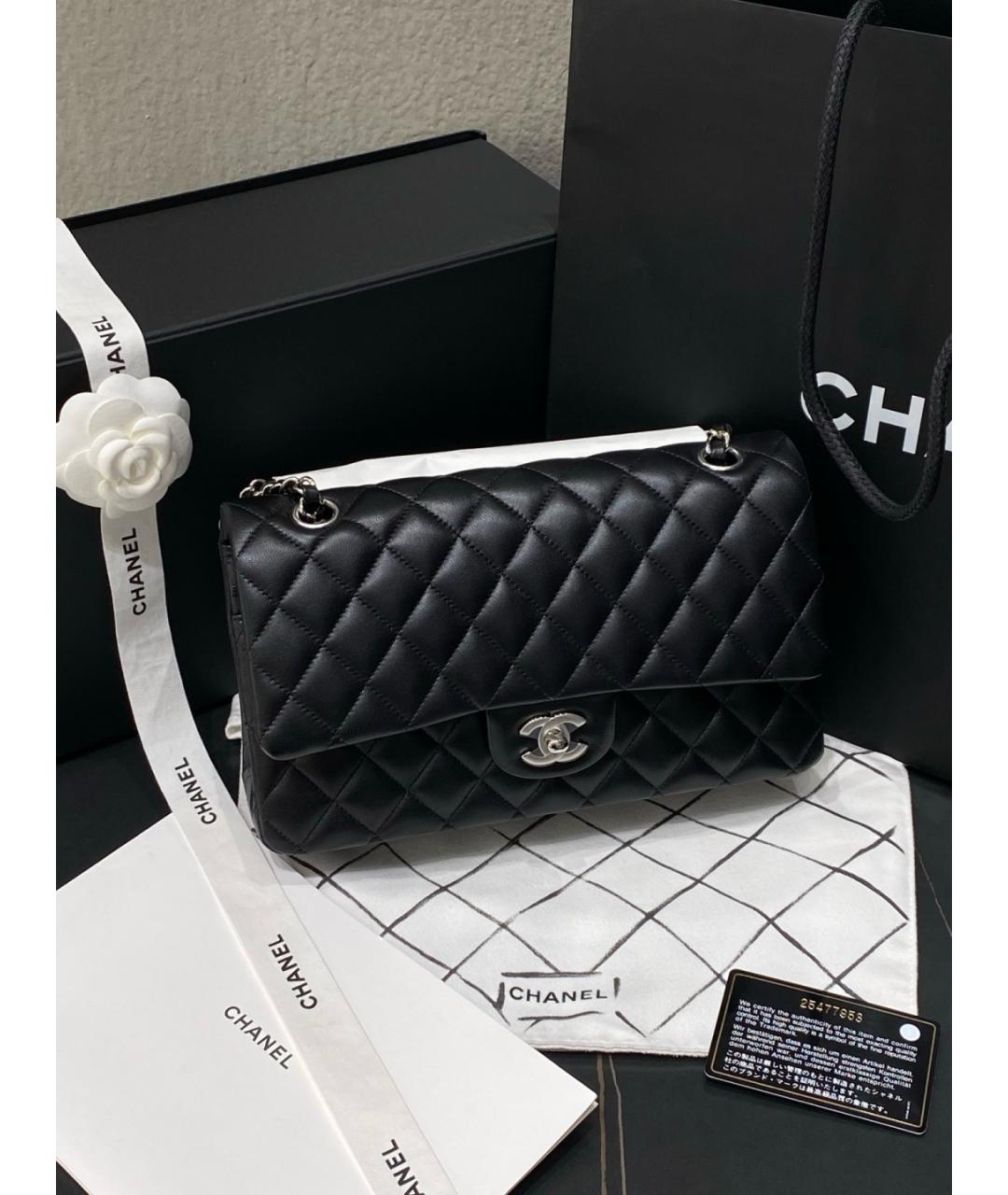 CHANEL Черная кожаная сумка через плечо, фото 3