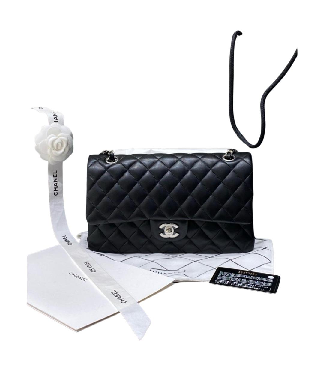 CHANEL Черная кожаная сумка через плечо, фото 11