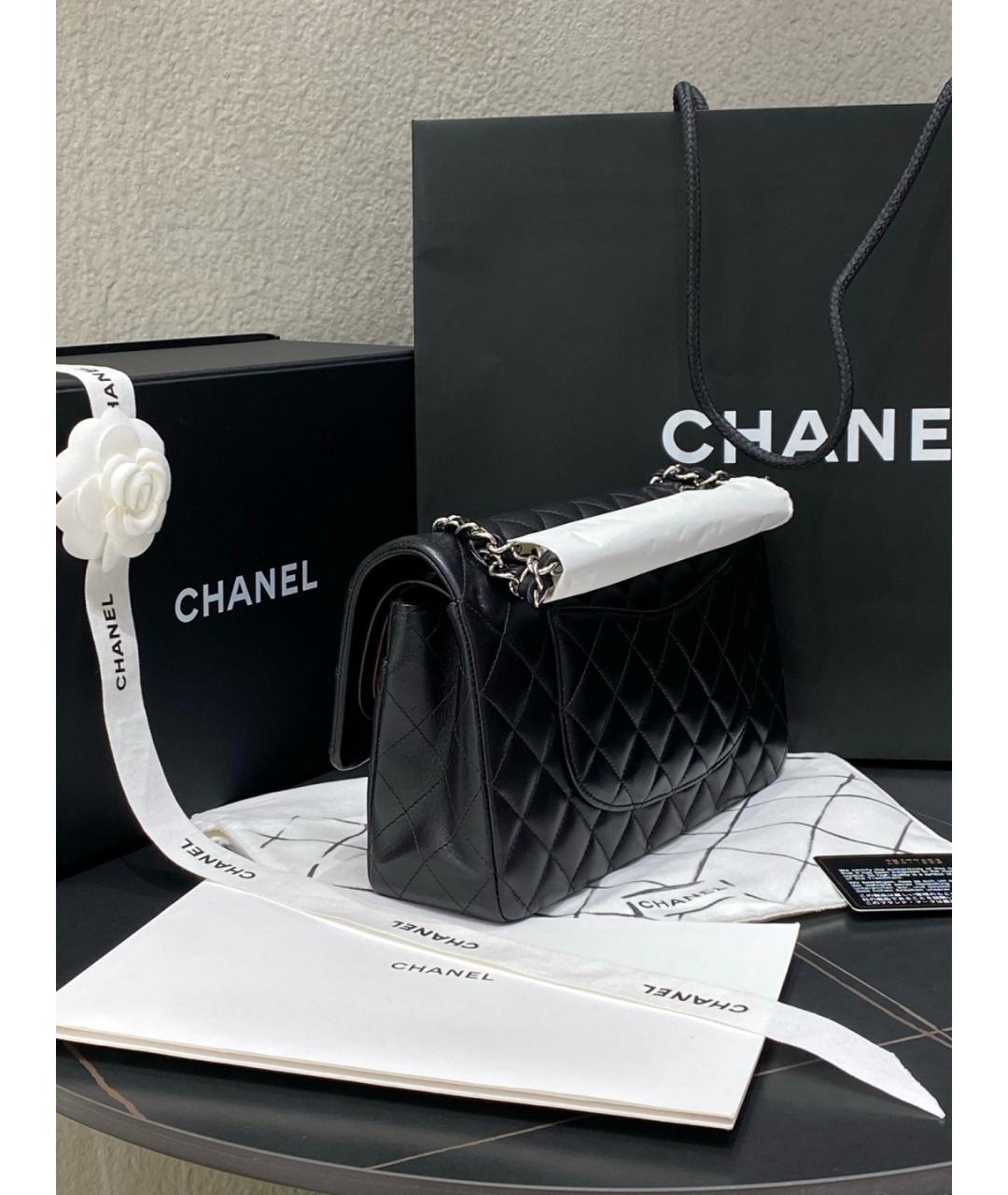 CHANEL Черная кожаная сумка через плечо, фото 5