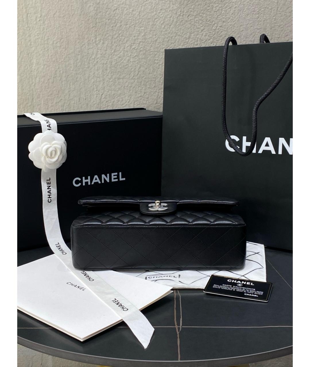 CHANEL Черная кожаная сумка через плечо, фото 6