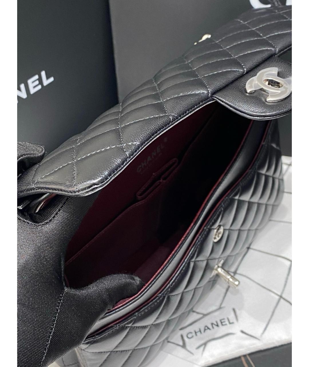 CHANEL Черная кожаная сумка через плечо, фото 9