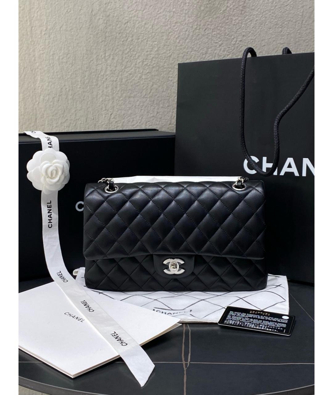 CHANEL Черная кожаная сумка через плечо, фото 10