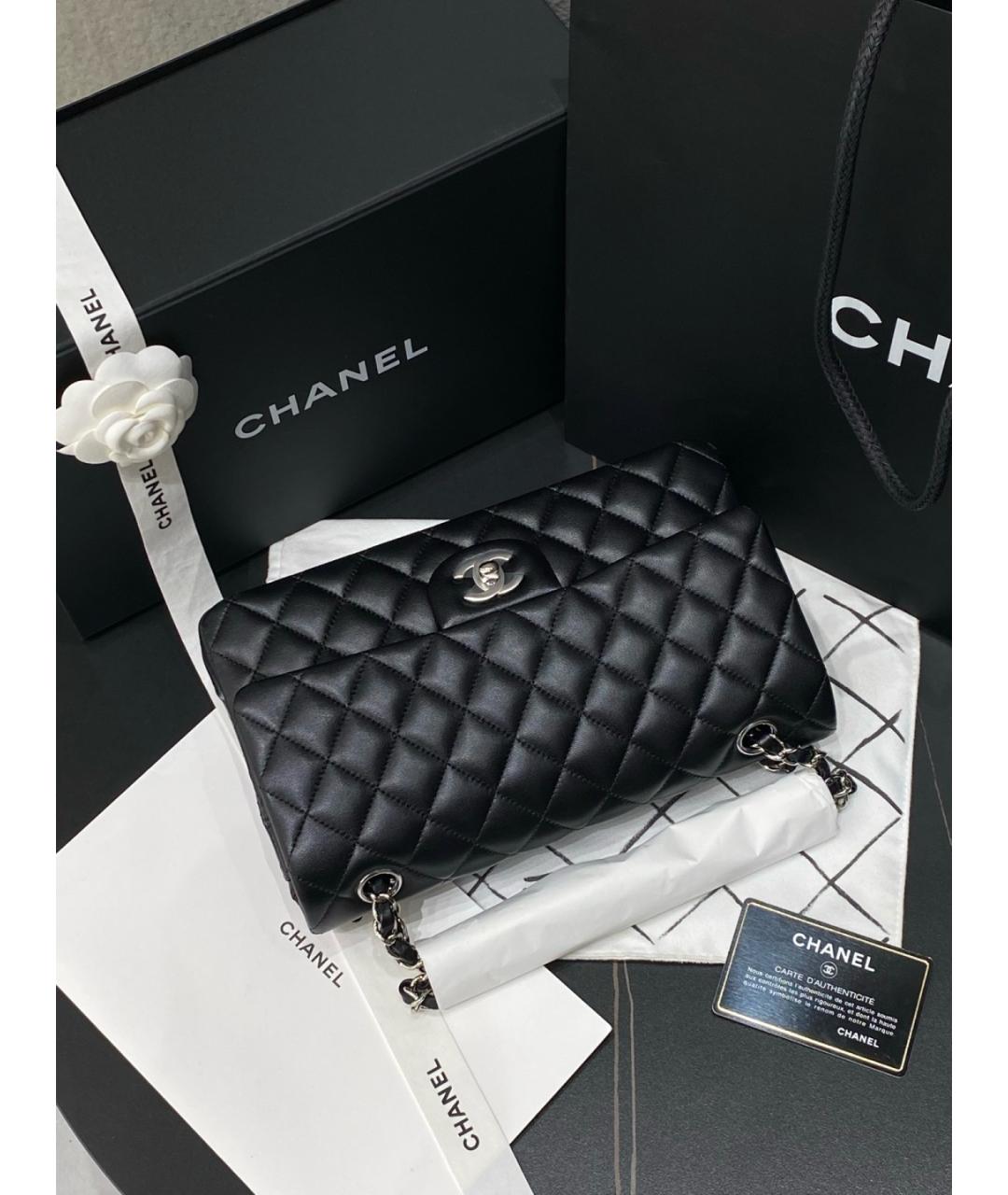 CHANEL Черная кожаная сумка через плечо, фото 7