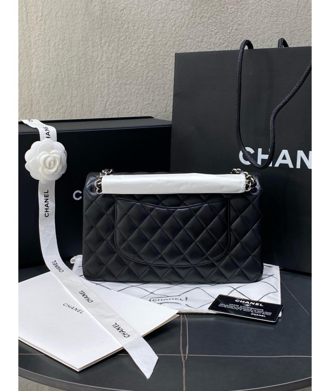 CHANEL Черная кожаная сумка через плечо, фото 2