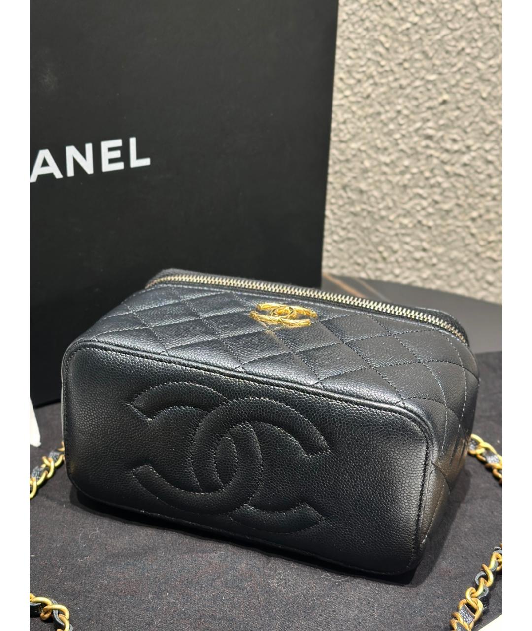 CHANEL Черная кожаная сумка через плечо, фото 6