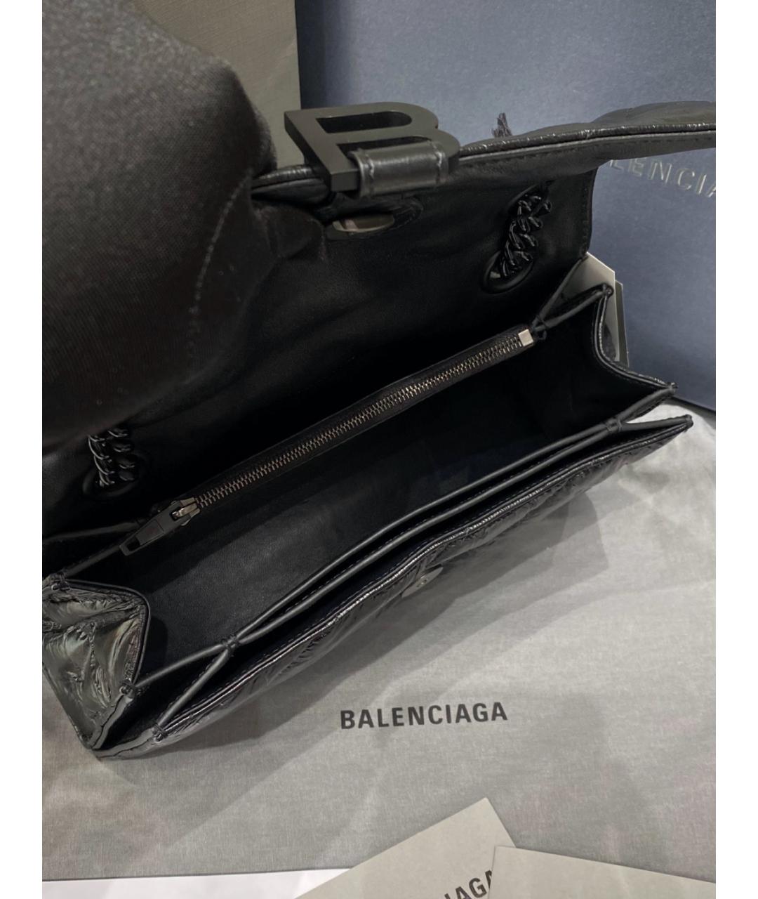 BALENCIAGA Черная кожаная сумка через плечо, фото 9