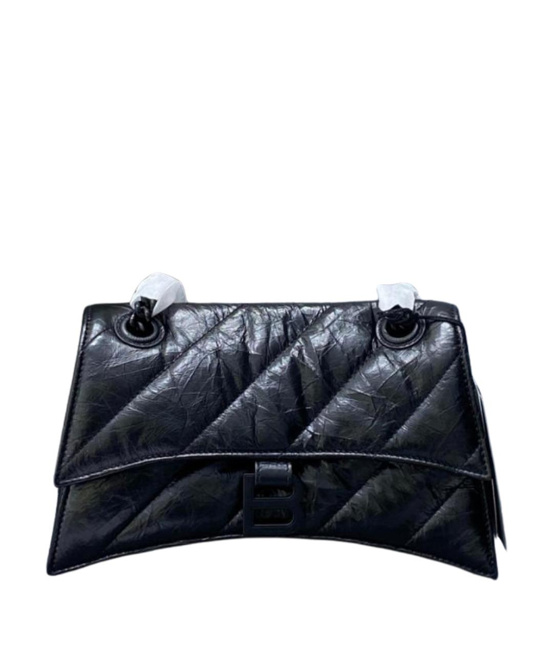 BALENCIAGA Черная кожаная сумка через плечо, фото 1