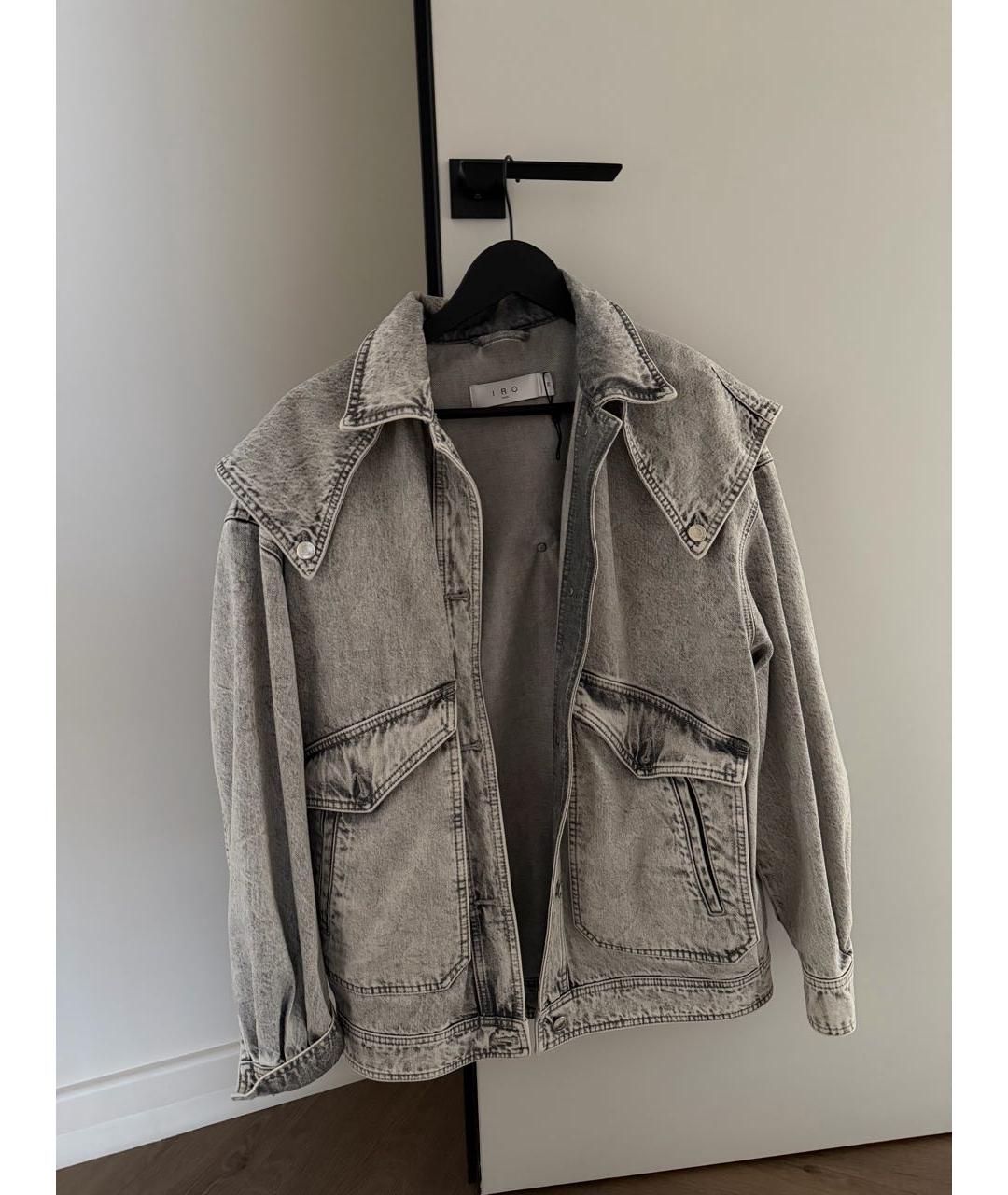 IRO Серая деним куртка, фото 5