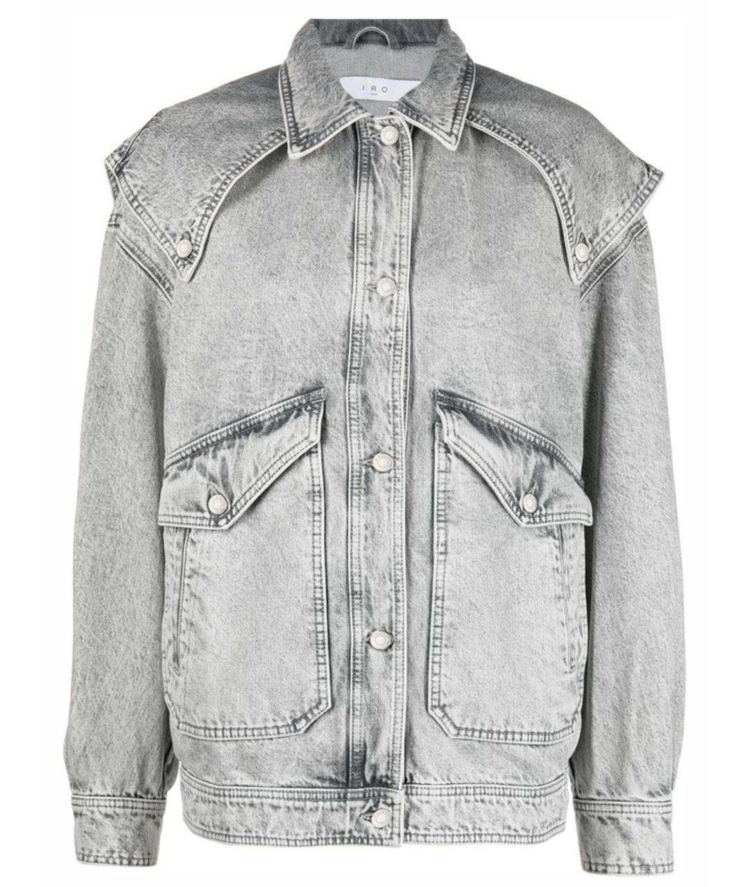 IRO Серая деним куртка, фото 1