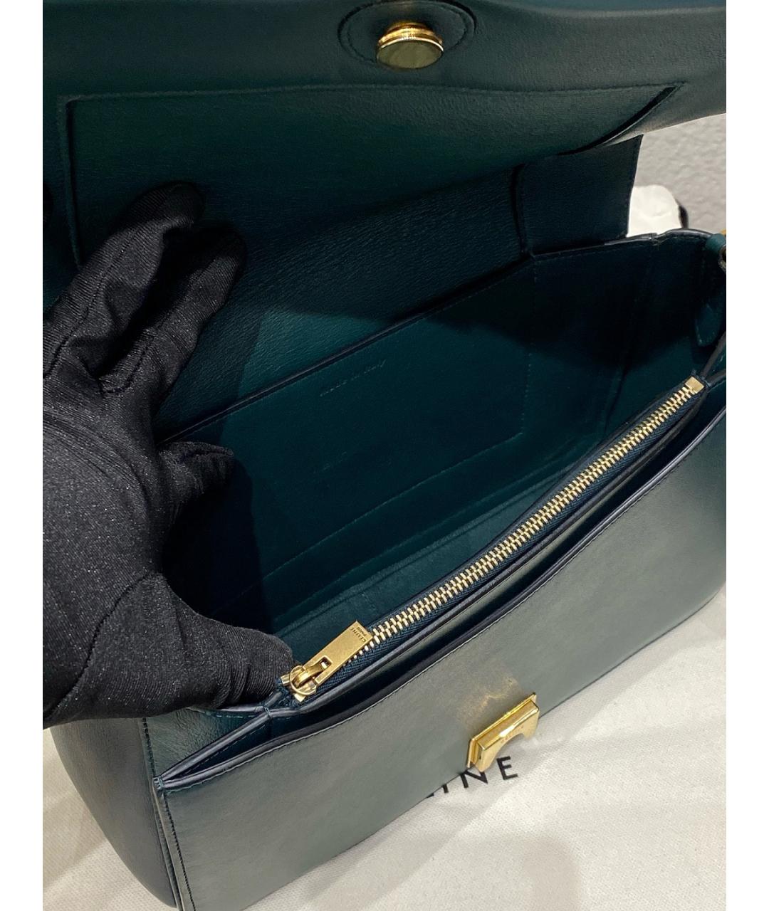 CELINE Зеленая кожаная сумка через плечо, фото 8