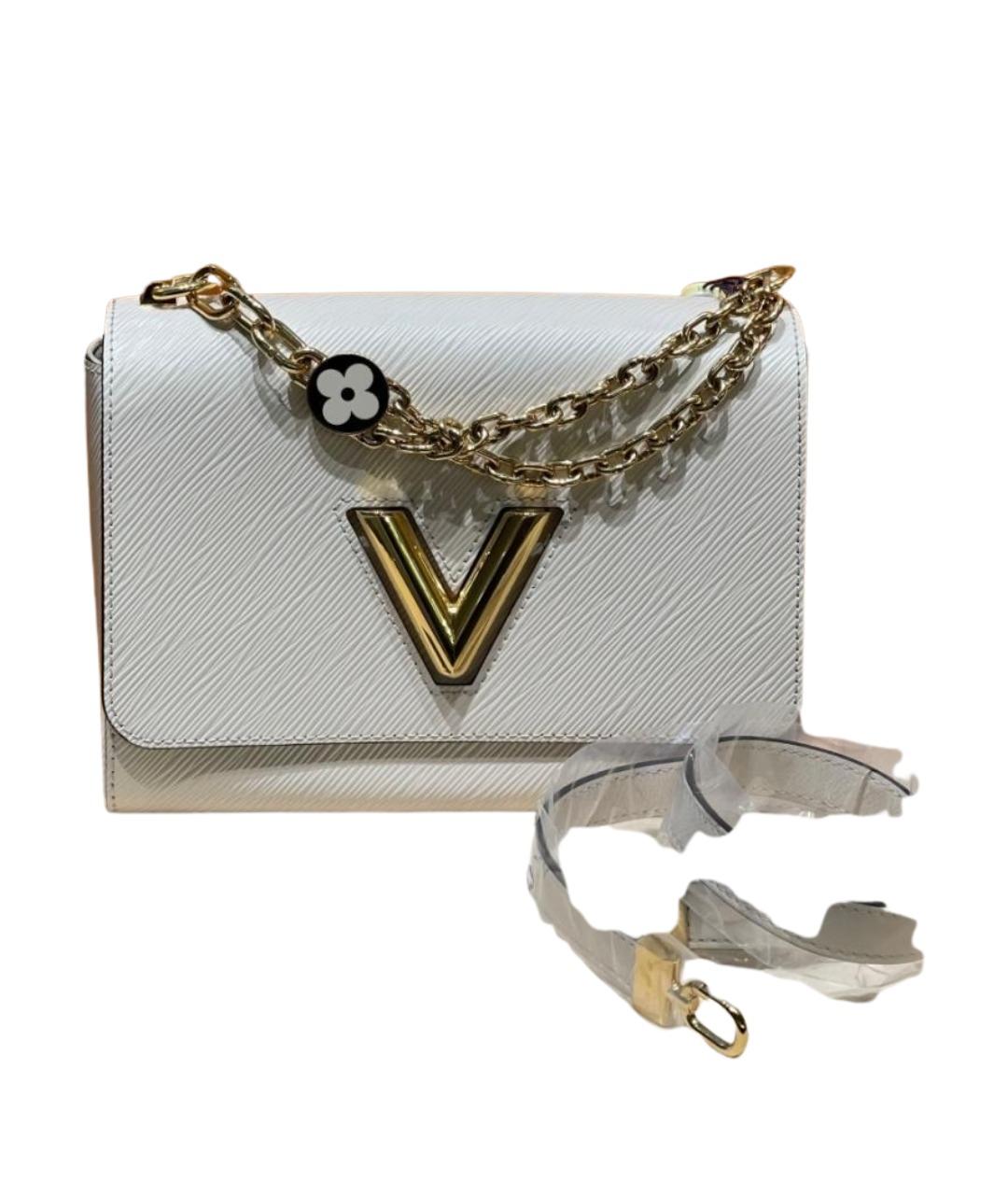 LOUIS VUITTON Белая кожаная сумка через плечо, фото 2