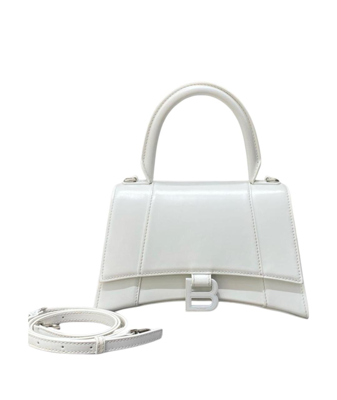 BALENCIAGA Белая кожаная сумка тоут, фото 1