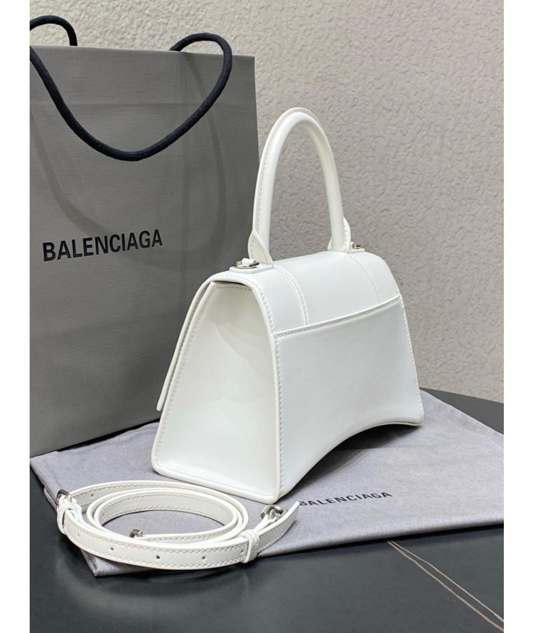 BALENCIAGA Белая кожаная сумка тоут, фото 5