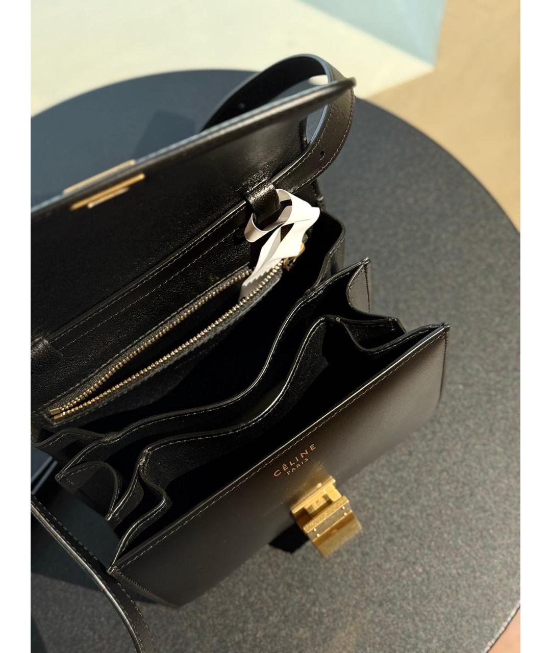 CELINE Черная кожаная сумка через плечо, фото 8