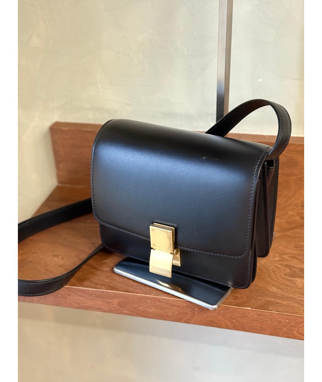 CELINE Черная кожаная сумка через плечо, фото 2