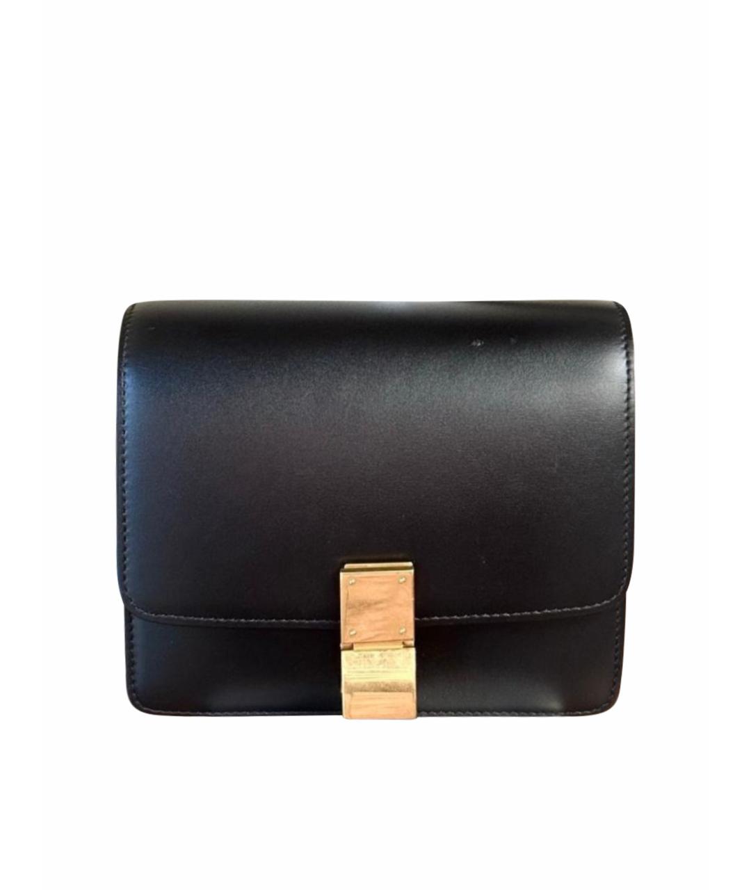 CELINE Черная кожаная сумка через плечо, фото 1