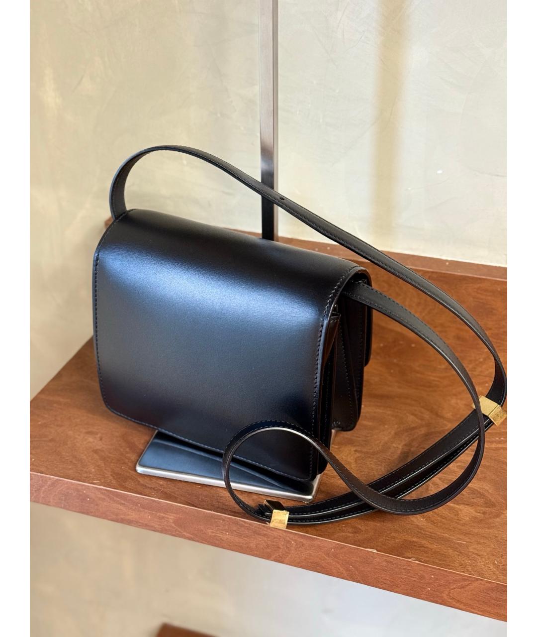 CELINE Черная кожаная сумка через плечо, фото 6