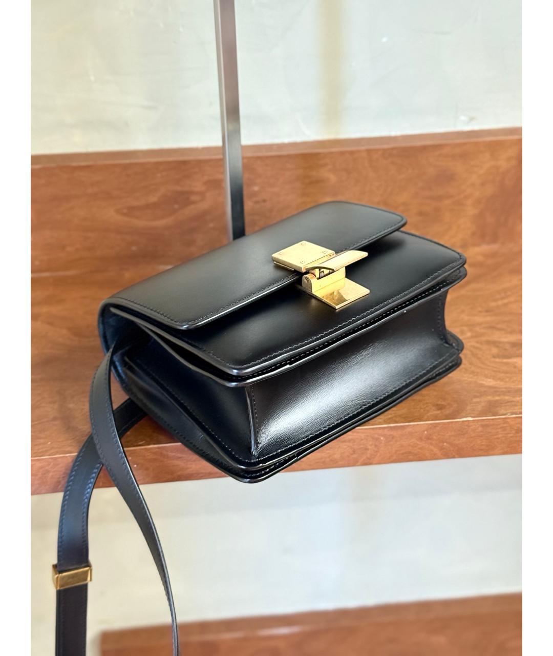 CELINE Черная кожаная сумка через плечо, фото 4