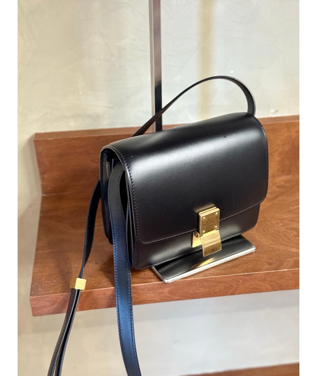 CELINE Черная кожаная сумка через плечо, фото 3