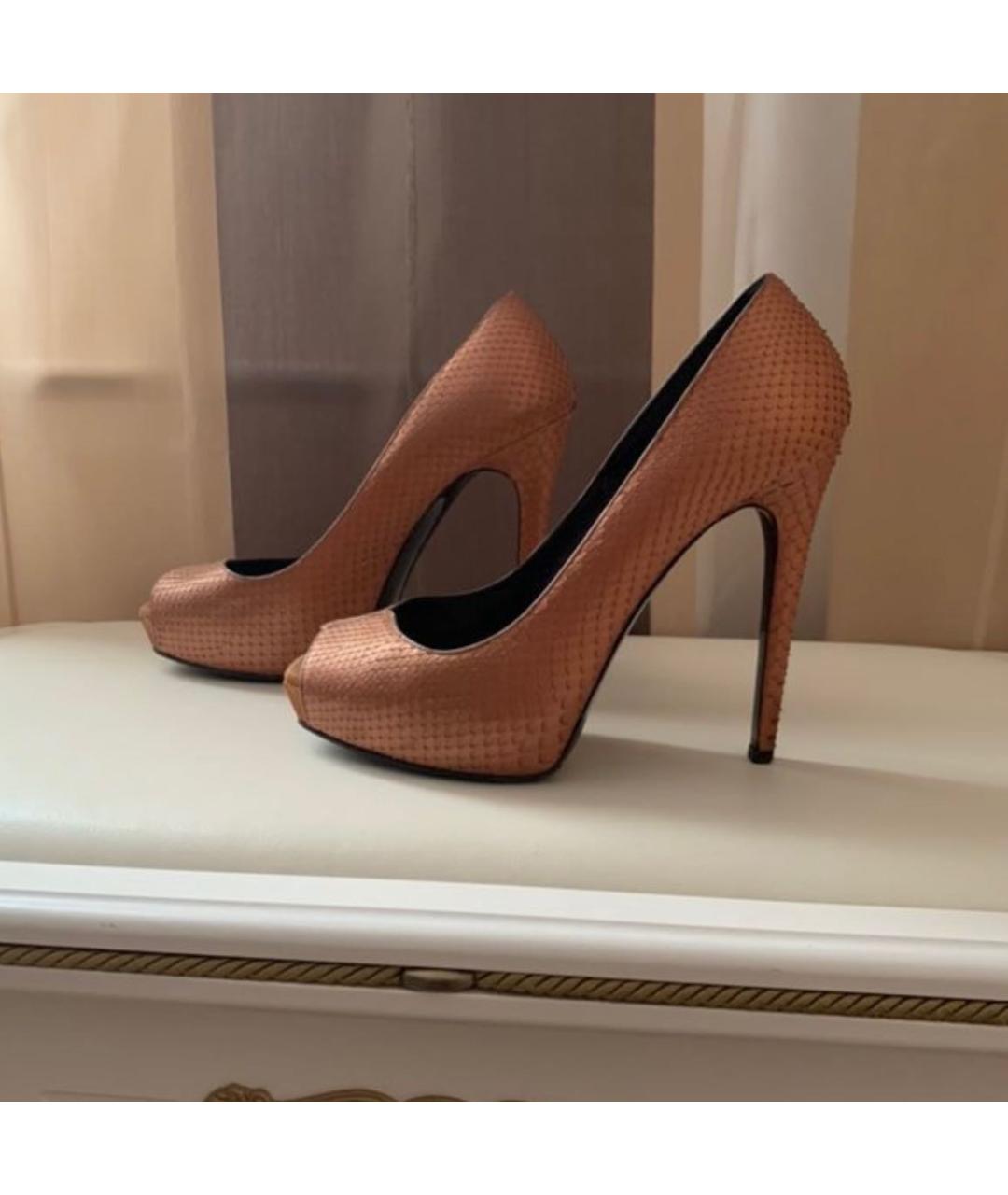 BARBARA BUI Оранжевое кожаные туфли, фото 5