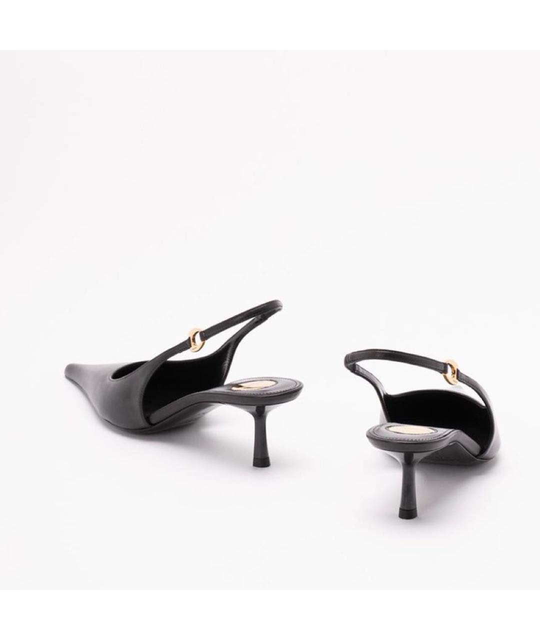 SAINT LAURENT Черные кожаные туфли, фото 3