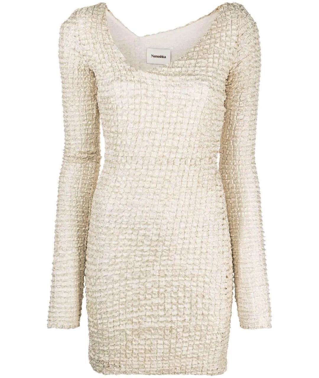 NANUSHKA Бежевое коктейльное платье, фото 1