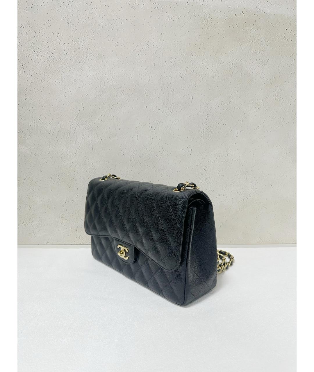 CHANEL Черная кожаная сумка через плечо, фото 3