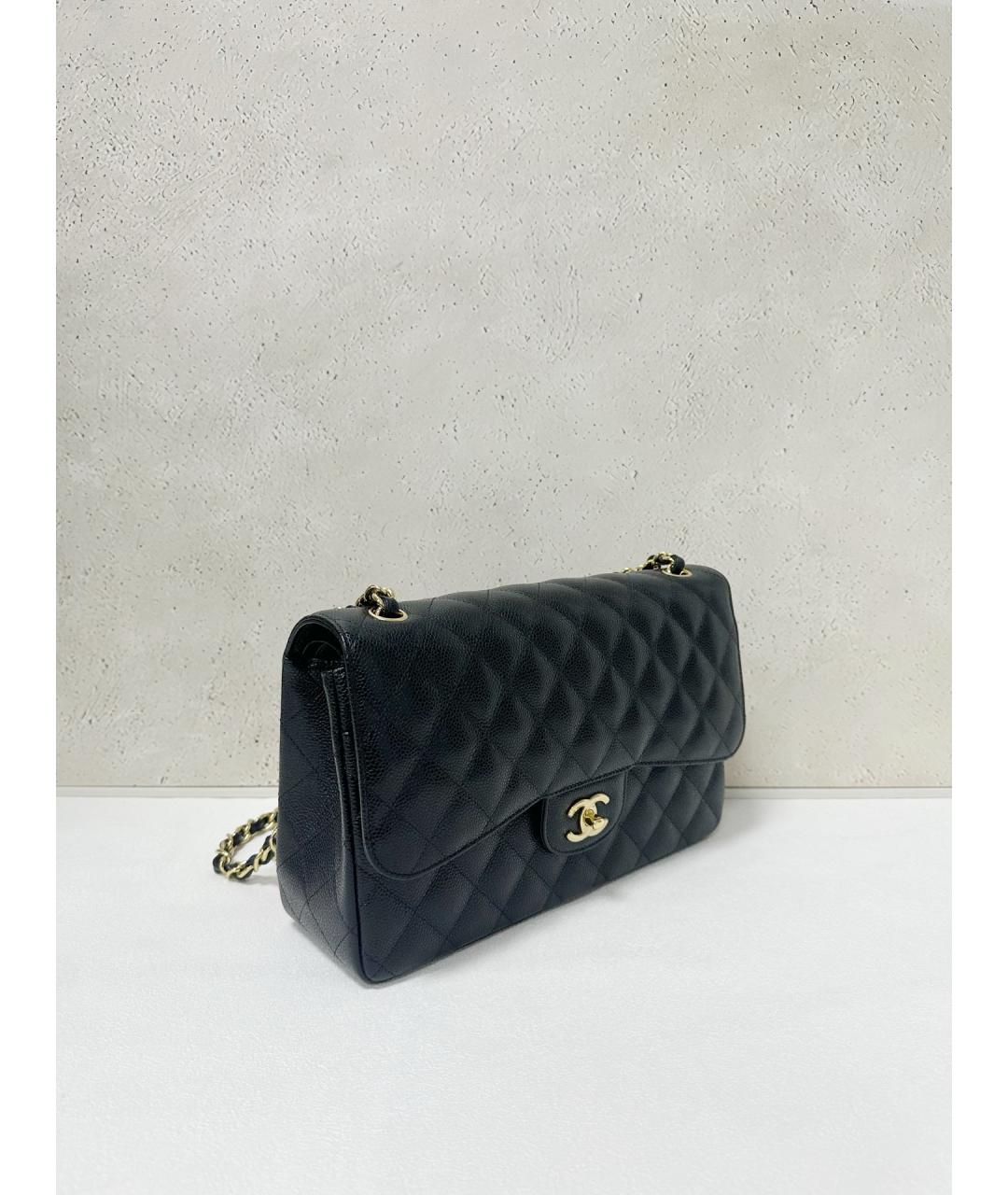 CHANEL Черная кожаная сумка через плечо, фото 4