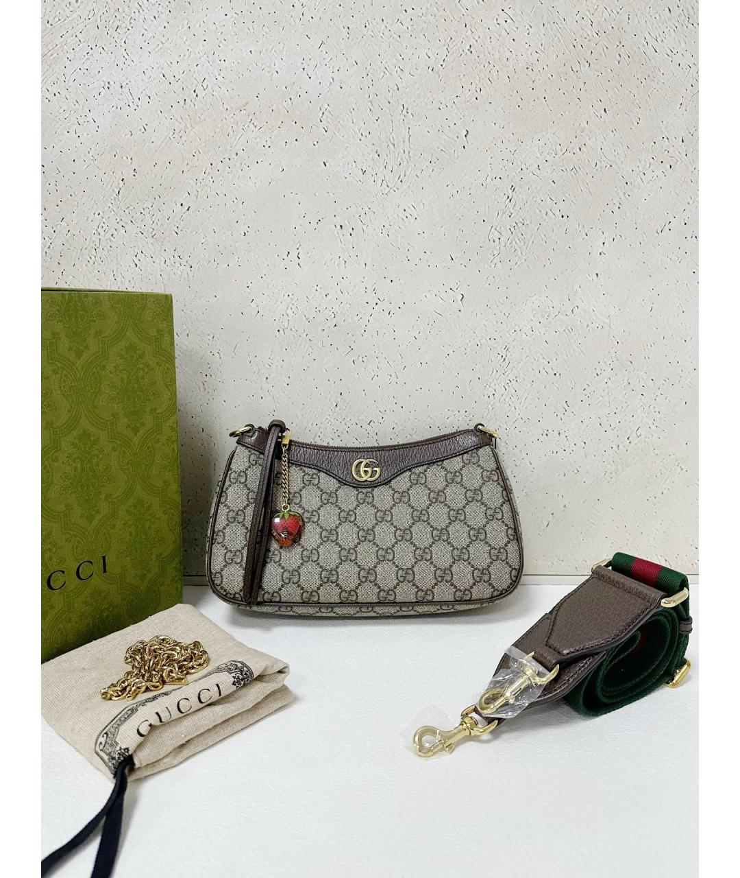 GUCCI Бежевая деним сумка через плечо, фото 7