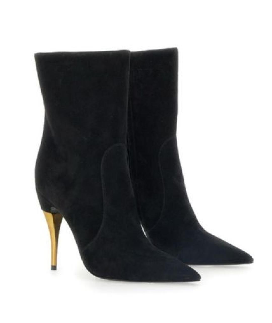 GUCCI Черные замшевые сапоги, фото 2