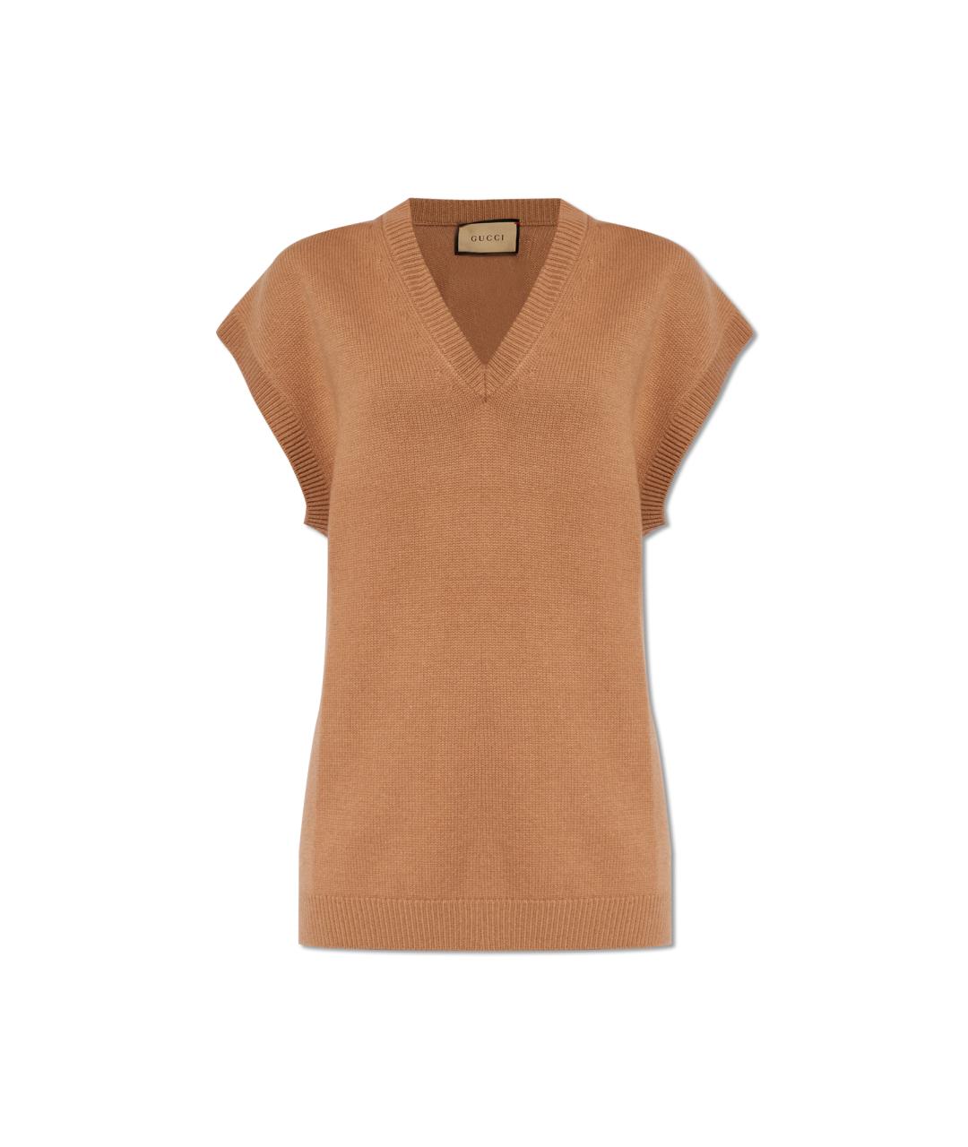 GUCCI Бежевый кашемировый джемпер / свитер, фото 1