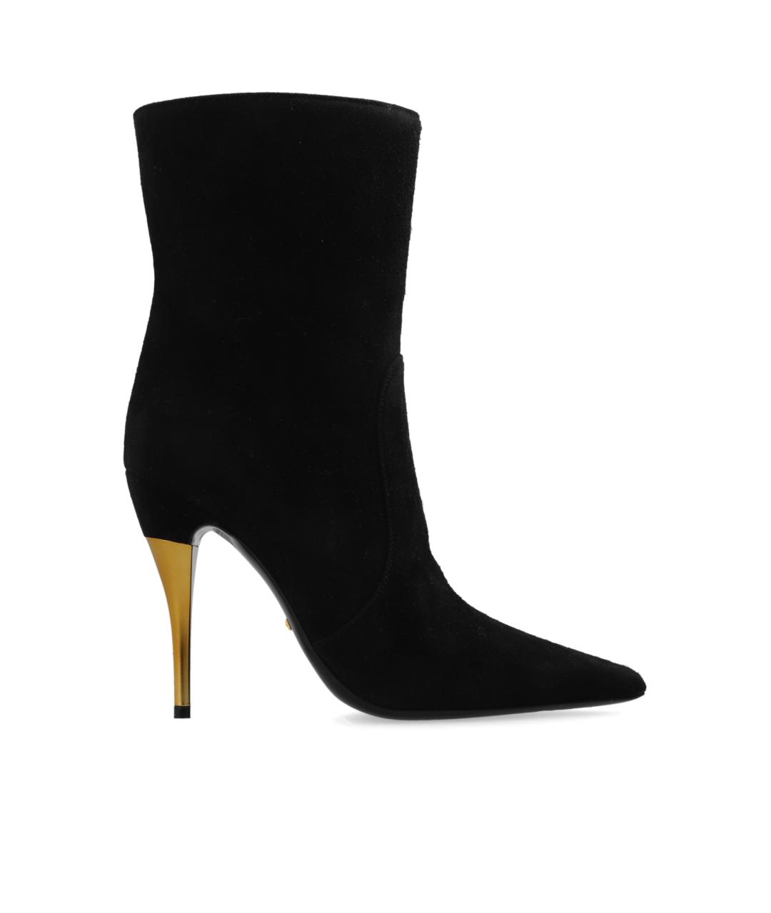 GUCCI Черные замшевые сапоги, фото 1