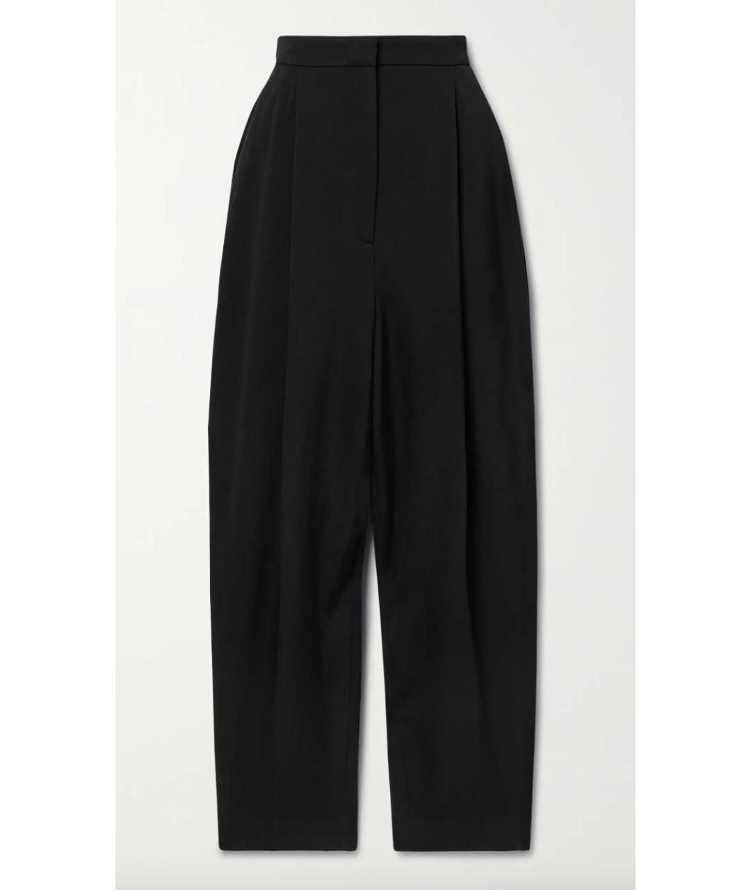 KHAITE Черные вискозные прямые брюки, фото 6