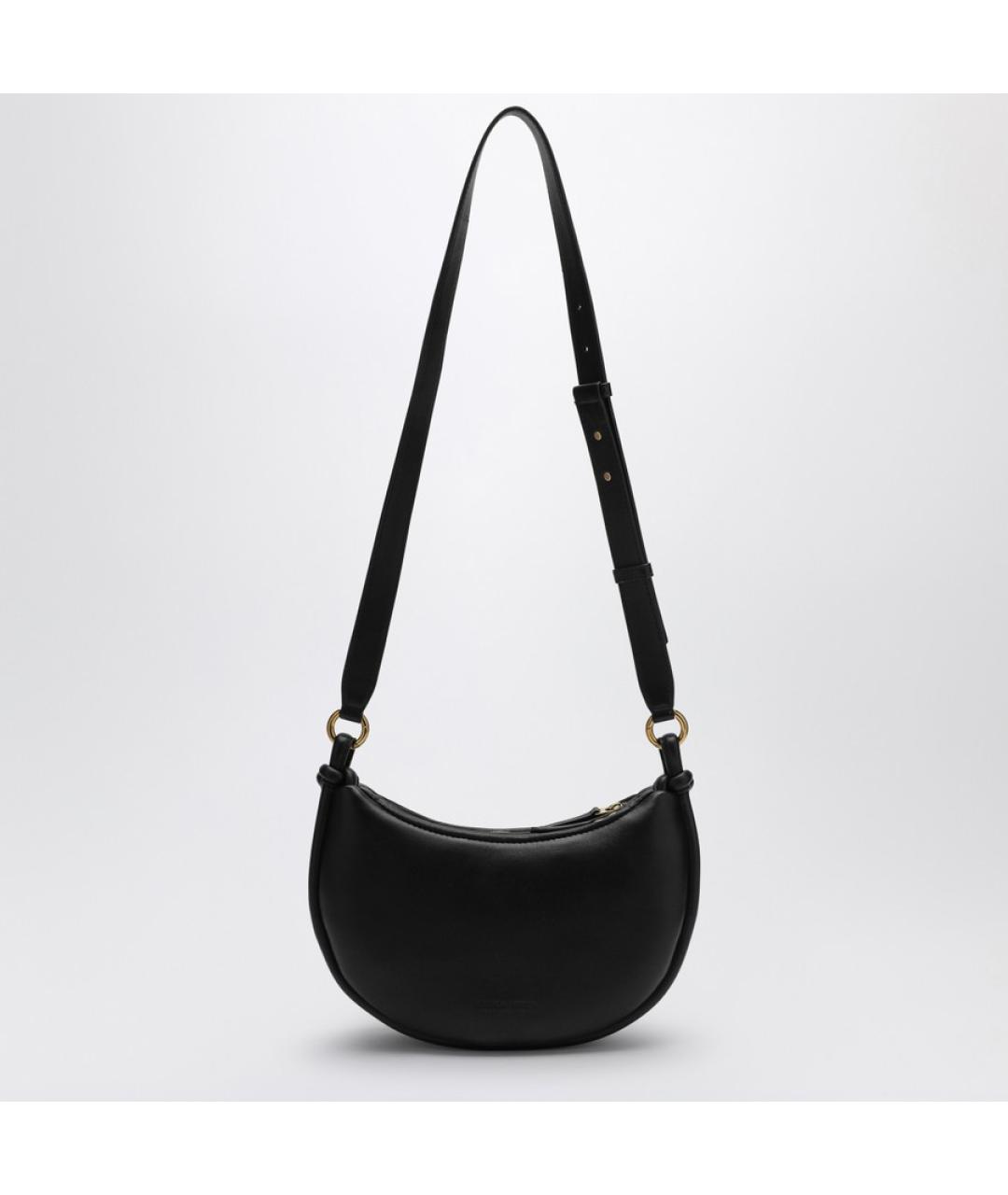 BOTTEGA VENETA Черная кожаная сумка через плечо, фото 4