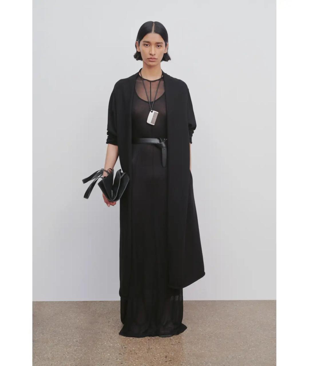 THE ROW Черный хлопковый кардиган, фото 3