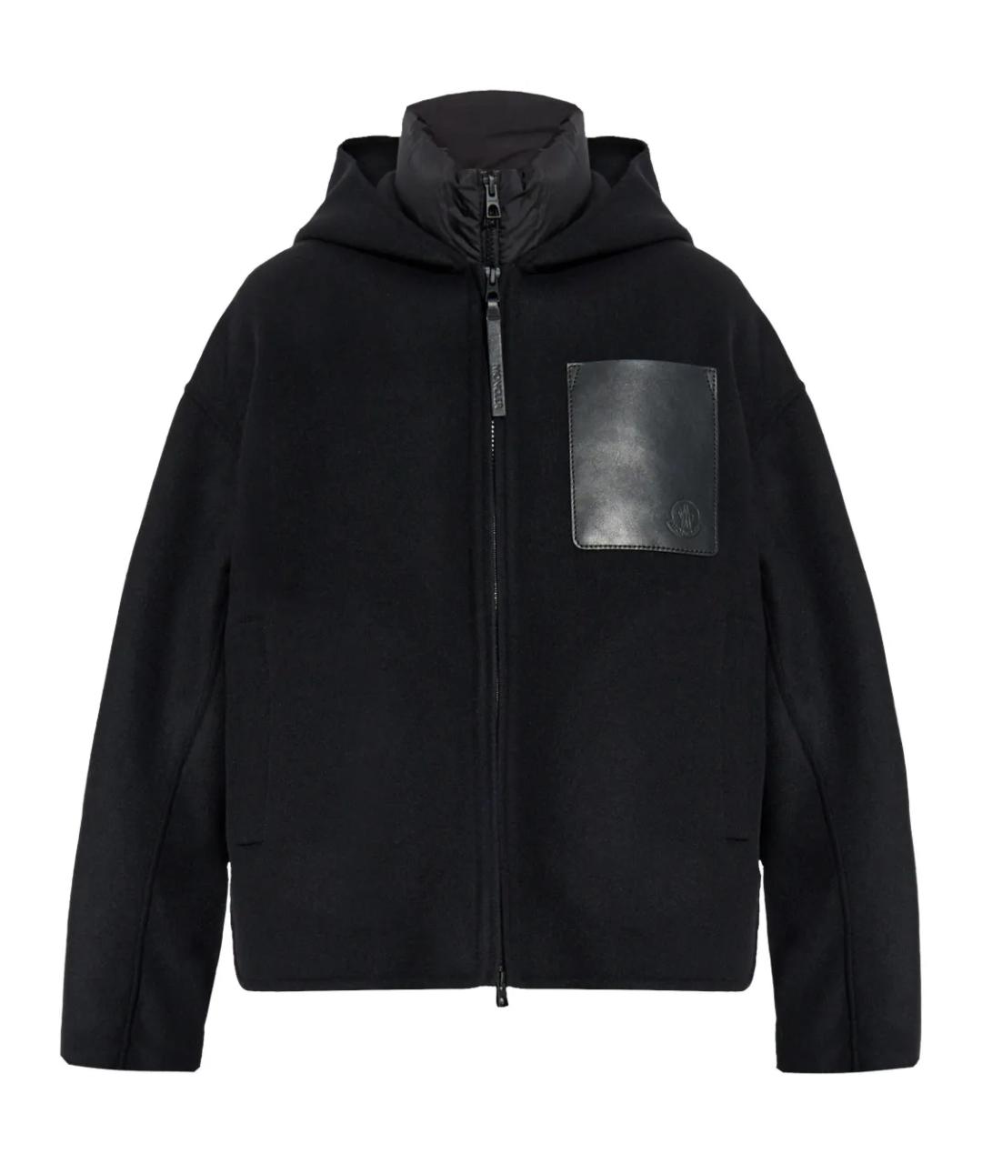 MONCLER Черная шерстяная куртка, фото 1