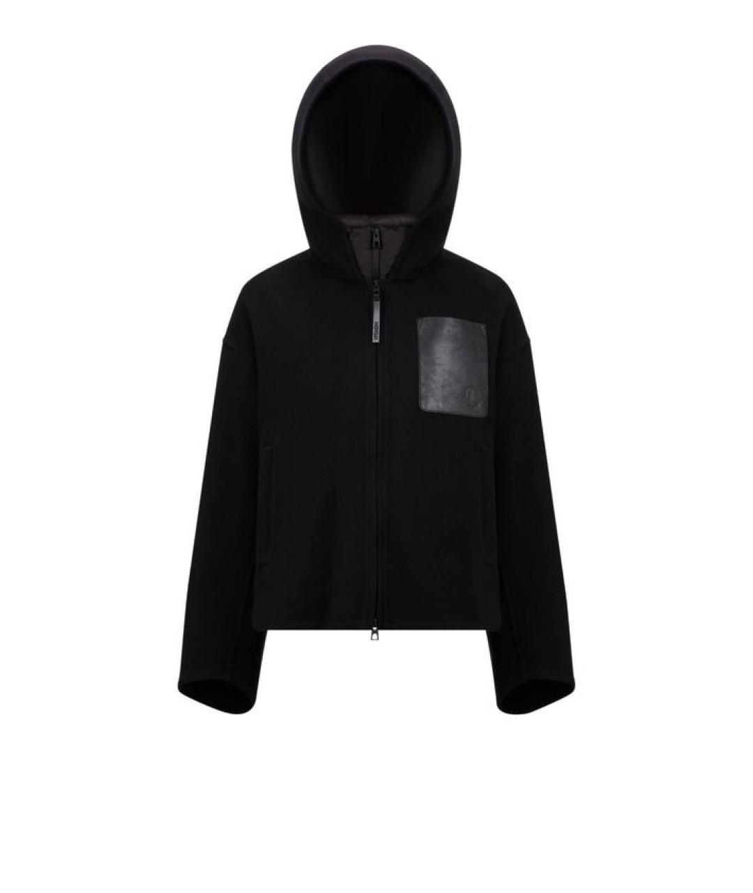 MONCLER Черная шерстяная куртка, фото 2